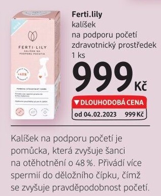 Kalíšek na podporu početí Ferti Lily