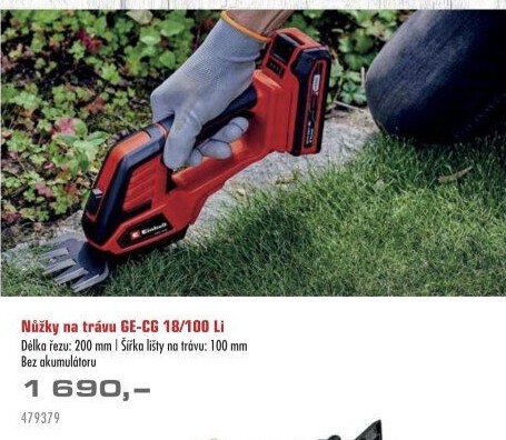 Aku nůžky na trávu Einhell Expert GE-CG 18/100