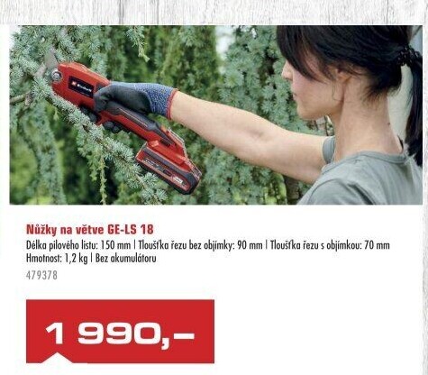 Aku nůžky na větve Einhell GE-LS 18