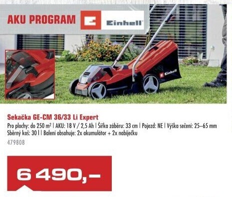 Aku sekačka Einhell GE-CM 36/33 Li