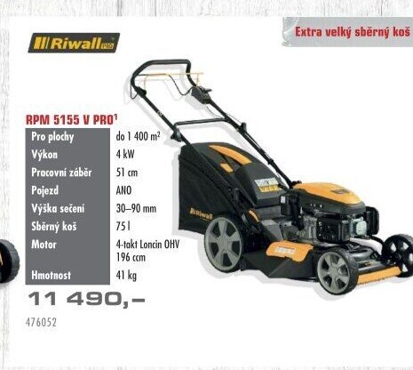 Benzínová sekačka Riwall RPM 5155 V PRO