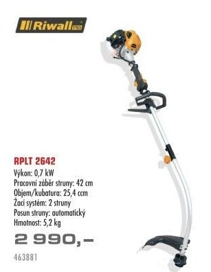 Benzínový vyžínač Riwall RPLT 2642