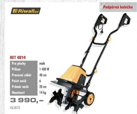Elektrický kultivátor Riwall RET 4014