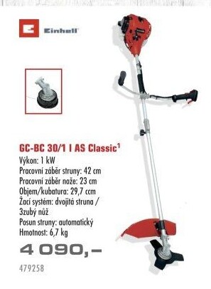 Křovinořez benzínový Einhell GC-BC 30/1 I AS Classic