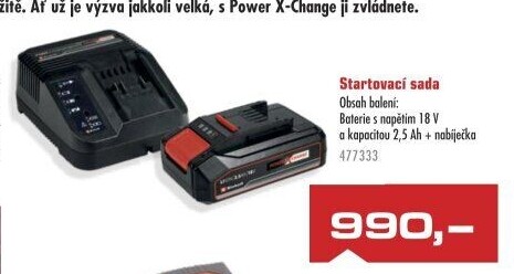 Nabíječka a akumulátor Einhell Power-X-Change