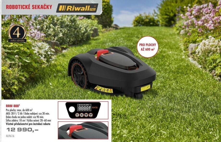 Robotická sekačka Riwall RRM800