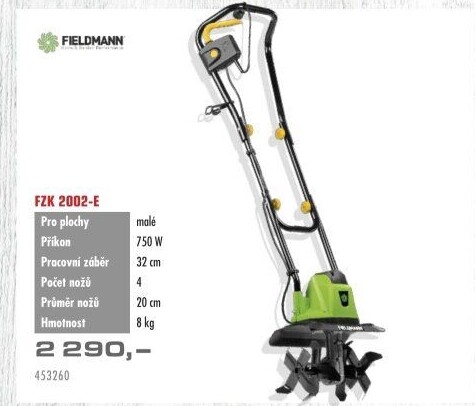 Zahradní kultivátor FZK 2002 E Fieldmann