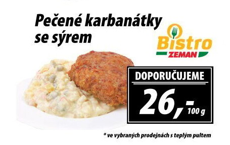 Pečené karbanátky se sýrem