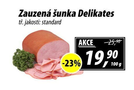 Šunka zauzená delikates standard