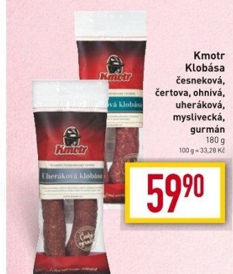 Česneková klobása Kmotr