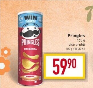 Chipsy Pringles - tubus