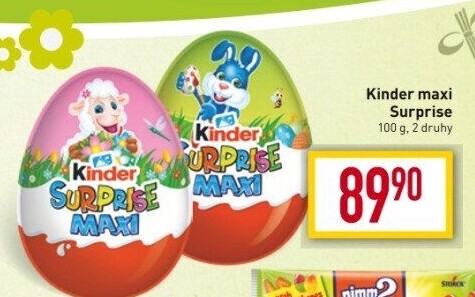 Čokoládové vajíčko s překvapením Maxi Kinder Surprise
