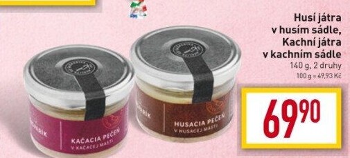 Husí játra v husím sádle Gašparík