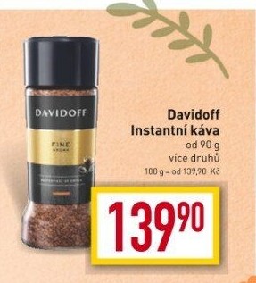 Instantní kávy Davidoff
