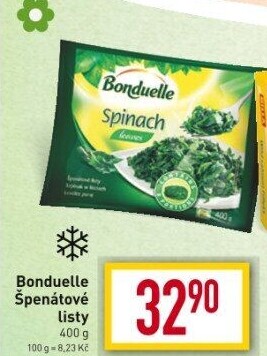 Listy špenátové mražené Bonduelle