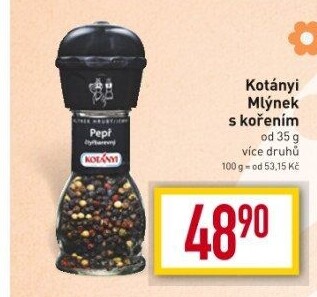 Mlýnek s kořením Kotányi