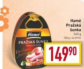 Pražská šunka Hamé Vynikající kvalita