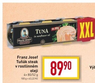 Tuňák steak v oleji Exclusive Franz Josef Kaiser