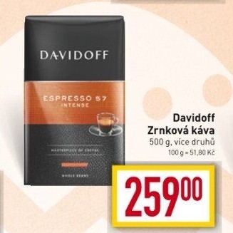 Zrnkové kávy Davidoff