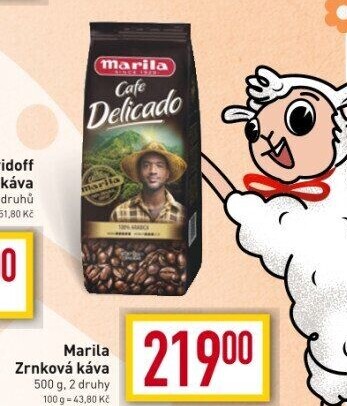 Zrnkové kávy Marila