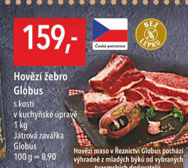 Hovězí žebra s kostí Globus