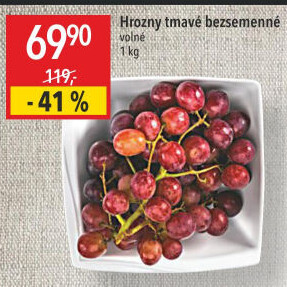 Hrozny tmavé bezsemenné