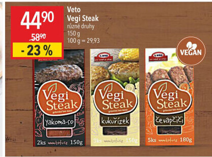 Kukuřízek Vegi steak Veto Eco
