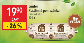 Škvarková rostlinná pomazánka Lunter