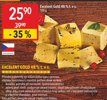 Sýr Excelent Gold 48%