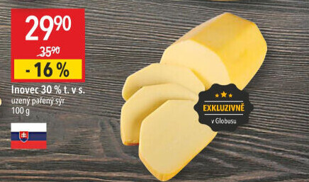 Sýr uzený pařený 30% Inovec