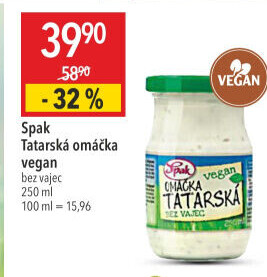Tatarská omáčka Vegan Spak