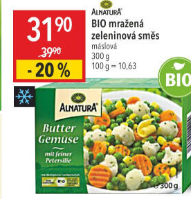 Zeleninová směs s máslem mražená bio Alnatura