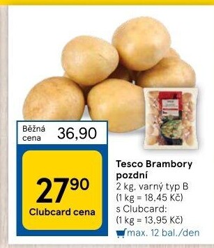 Brambory pozdní B Tesco