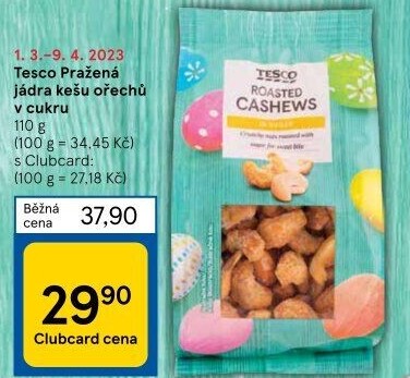 Kešu v cukru Tesco