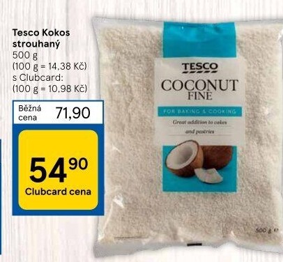 Kokos strouhaný Tesco