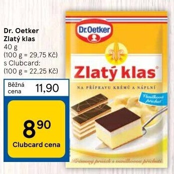 Krémový prášek Zlatý klas Dr. Oetker