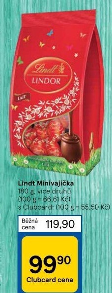 Minivajíčka Lindor Lindt