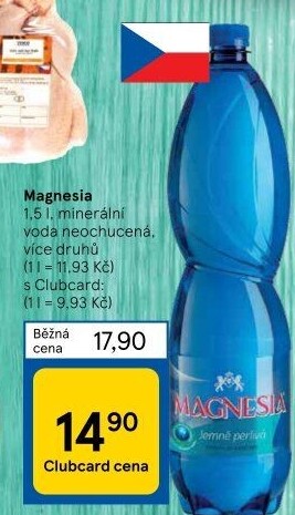 Přírodní voda Magnesia