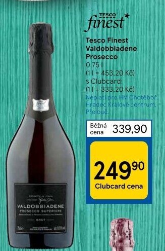 Prosecco Valdobbiadene Tesco Finest