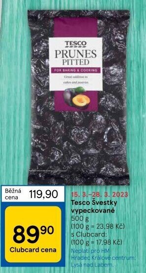 Švestky sušené Tesco