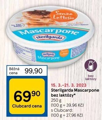 Sýr Mascarpone bez laktózy Sterilgarda