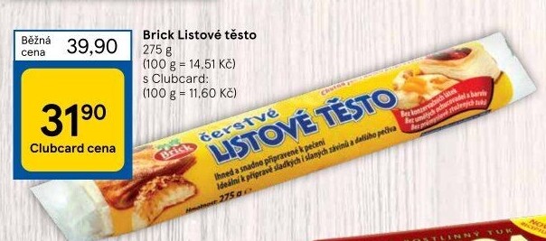 Těsto listové rozválené Brick