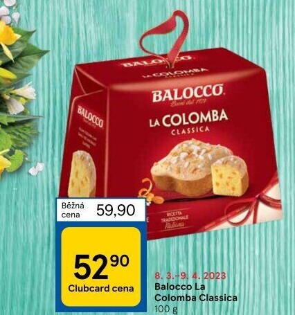 Bábovka Colomba Balocco