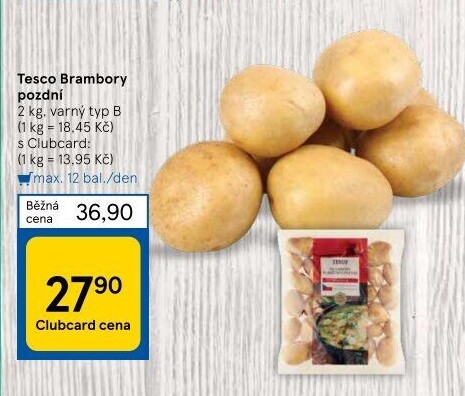 Brambory pozdní B Tesco