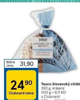 Chléb slovenský Tesco
