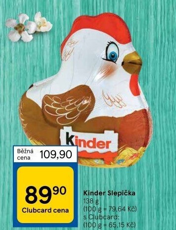 Čokoládová slepice Kinder