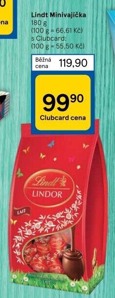 Minivajíčka Lindor Lindt