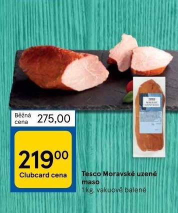 Moravské maso uzené Tesco