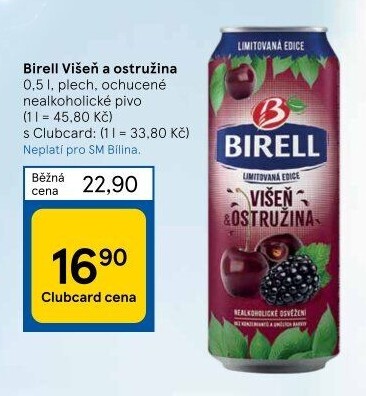 Nealkoholické pivo ochucené Birell