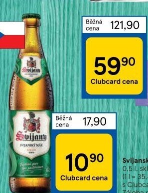 Pivo světlý ležák 11° Svijanský Máz Svijany